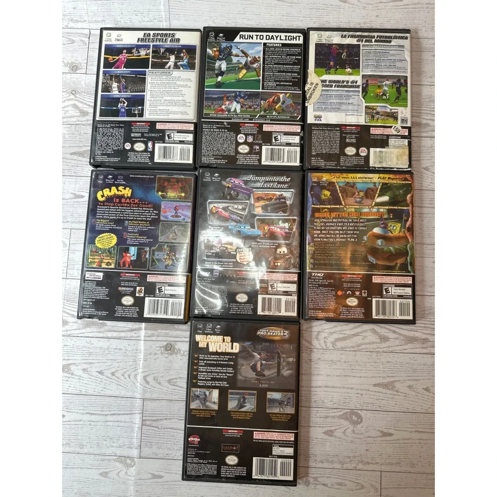 Nintendo GameCube Game Lot 7 Games Multi-Color Vintage 90s Y2K Retro Bundle